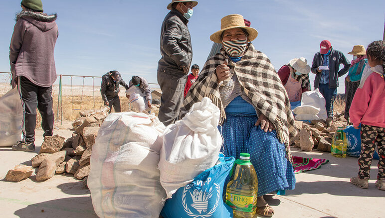 Eustaquia, della comunità indigena di Uru Murato. Il WFP ha assistito persone vulnerabili a Oruro, La Paz e Cochabamba in Bolivia attraverso progetti di Cibo in Cambio di Beni strumentali. WFP/Morelia Eróstegui